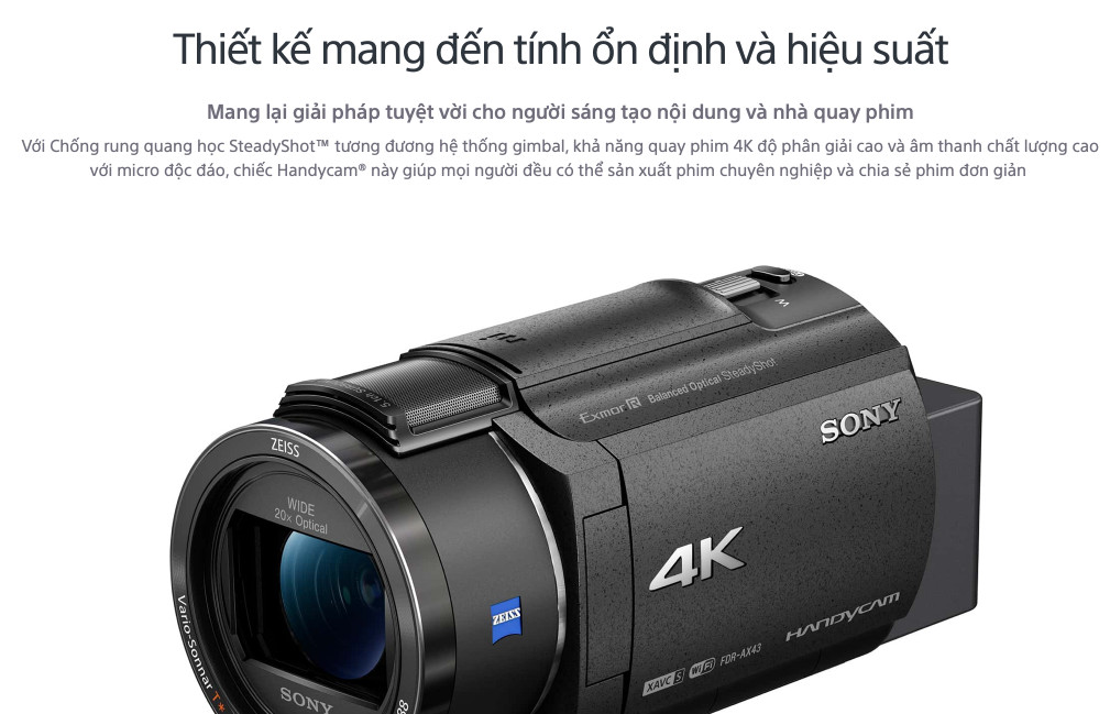 MÁY QUAY PHIM SONY FDR-AX43 4K Handycam